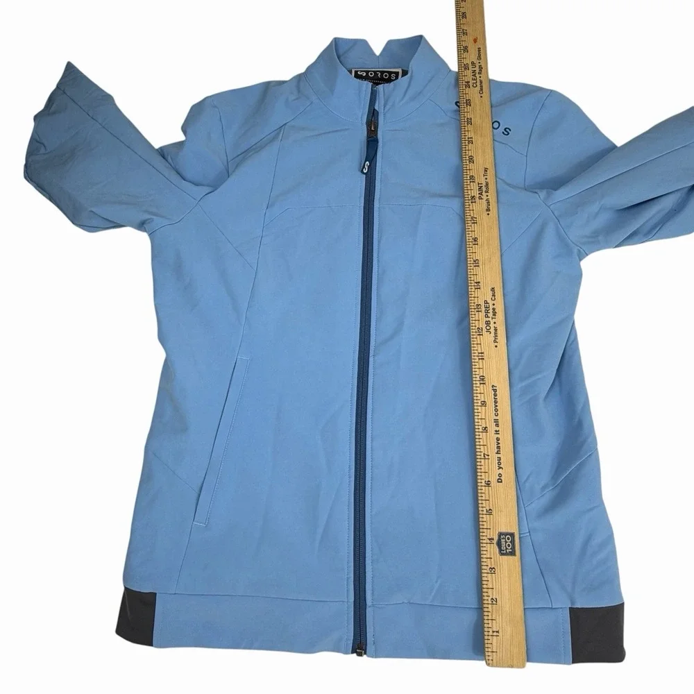 Oros Itinerant Full Zip Jacket Soft Shell Water Repellent Blue Size M Solarcore